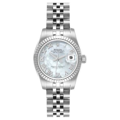 179174 rolex white roman dial|Rolex lady Datejust jubilee bracelet.